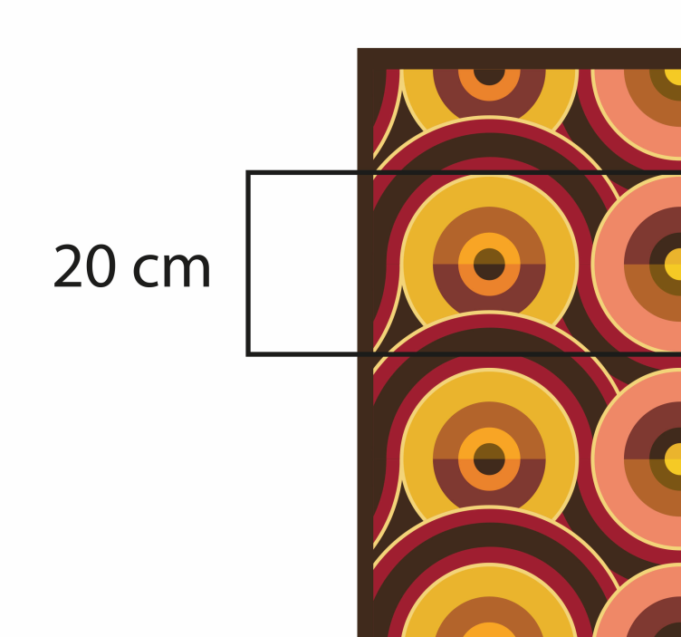 Βινταζέ χαλί από βινύλιο ζωηροί καφέ κύκλοι - TenStickers