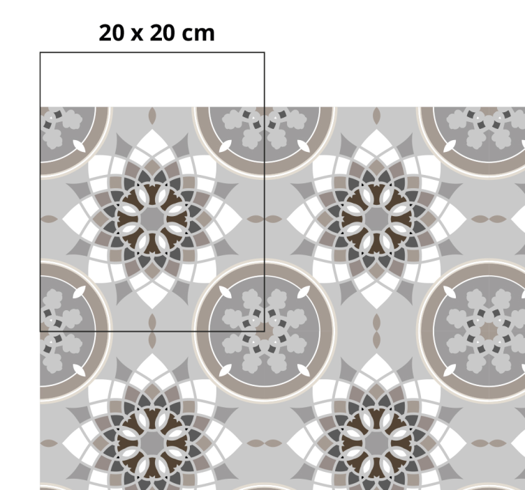 μοντέρνο χαλί πλακιδίων λουλουδιών δαπέδου - TenStickers