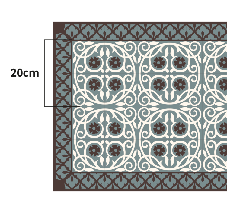 κλασικό μοτίβο με κύκλους χαλί πλακιδίων - TenStickers
