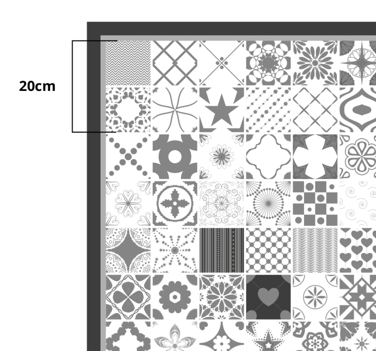 γκρι χαλί από πλακάκι "trujillo". - TenStickers