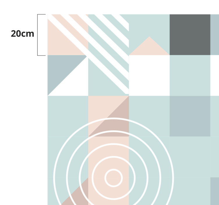 σκανδιναβικά γεωμετρικά παστέλ αποχρώσεις βινυλίου - TenStickers