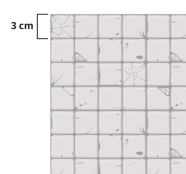 παλιό χαλί σαλονιού τοίχου από πλακάκια από λευκό - TenStickers