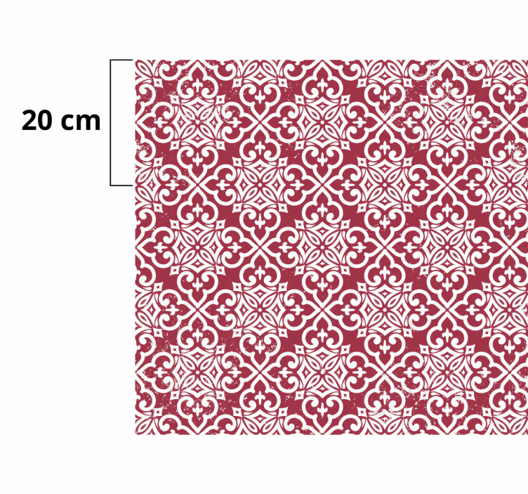 μαροκινό κόκκινο vintage χαλί βινυλίου - TenStickers