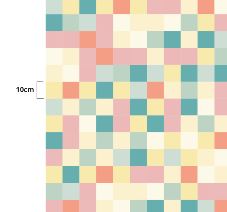 πολύχρωμο κουβέρτα βινυλίου τετράγωνα για εφήβους - TenStickers