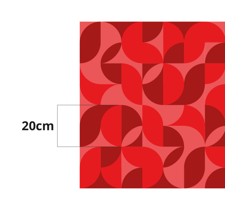 xαλί σαλονιού κόκκινο ρετρό - TenStickers