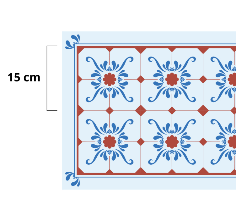 xαλί βινυλίου με εφέ πλακιδίων διακοσμητικό πλακάκι - TenStickers