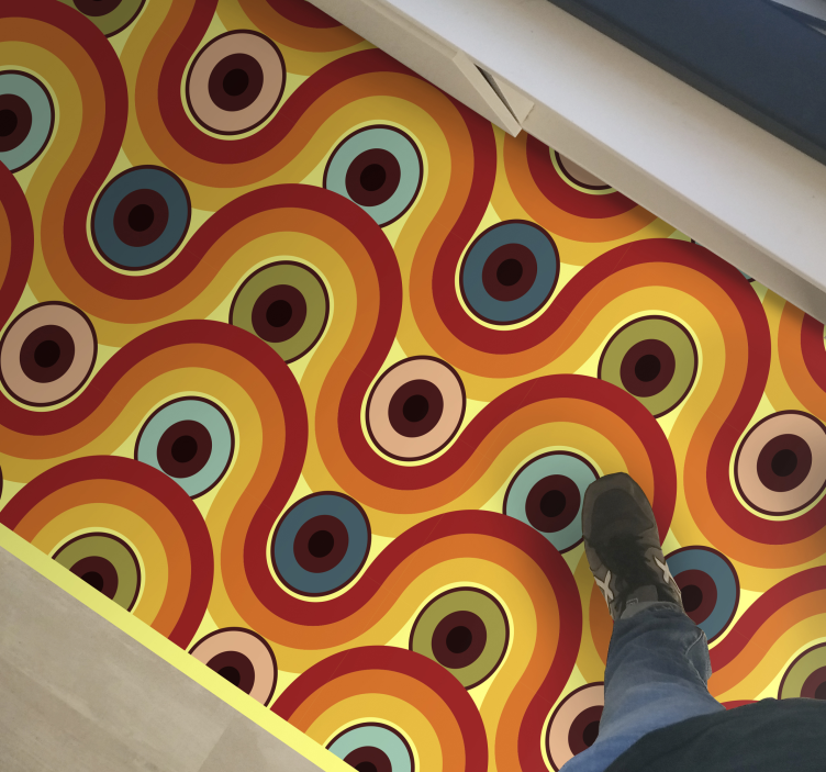 Γεωμετρικά χαλιά κύκλων της δεκαετίας του '70 - TenStickers