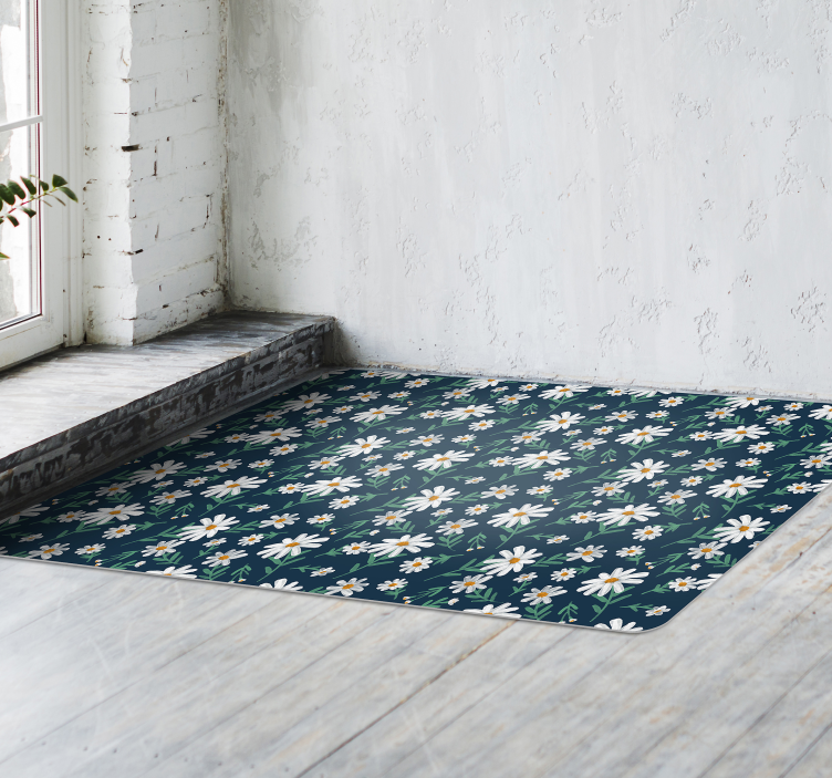 Χαλί σαλόνι βινυλίου λουλουδιών της δεκαετίας του '70 - TenStickers