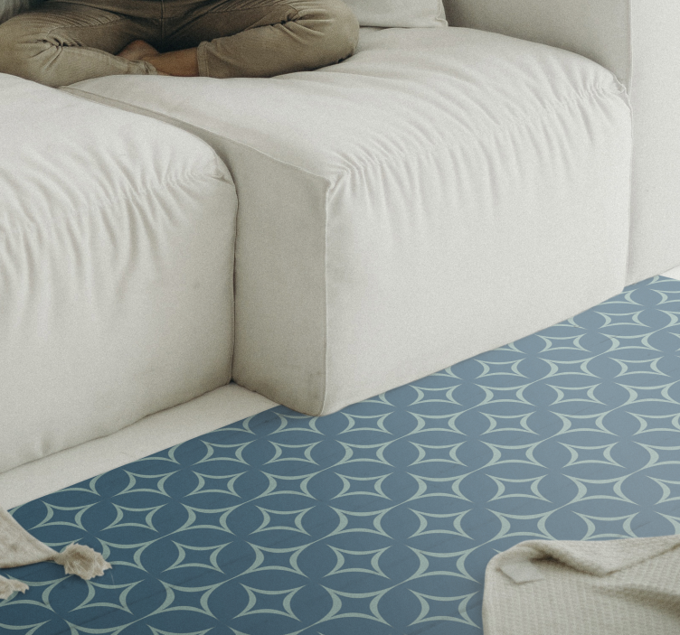 Τυρκουάζ vintage χαλί της δεκαετίας του 70 - TenStickers