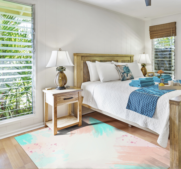 αφηρημένη πολύχρωμη σχεδίαση μοντέρνα χαλί - TenStickers