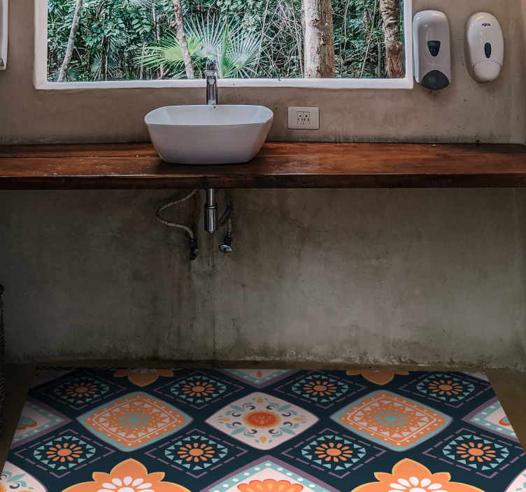 αφηρημένη κουβέρτα βινυλίου πλακιδίων μίνι πλακάκια - TenStickers