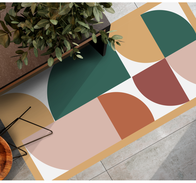 αφηρημένη μοτίβο γεωμετρικά χαλί - TenStickers