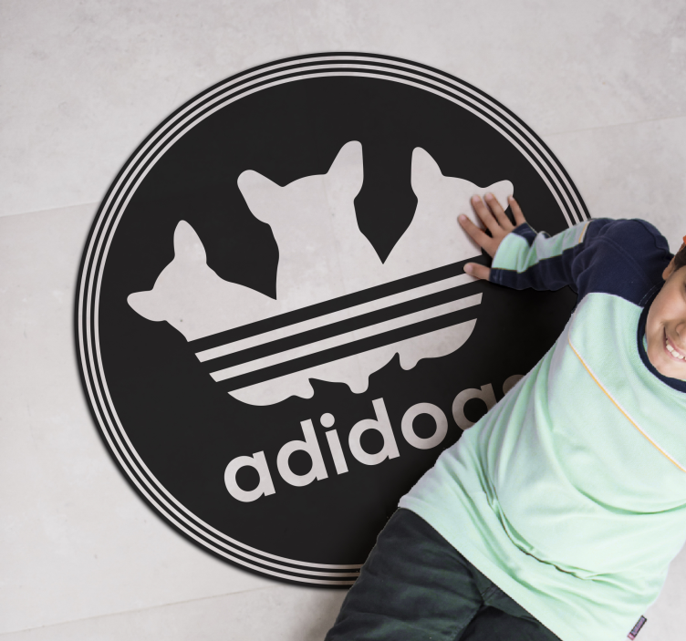 Adidogs αστείο ζωικό χαλί από βινύλιο - TenStickers