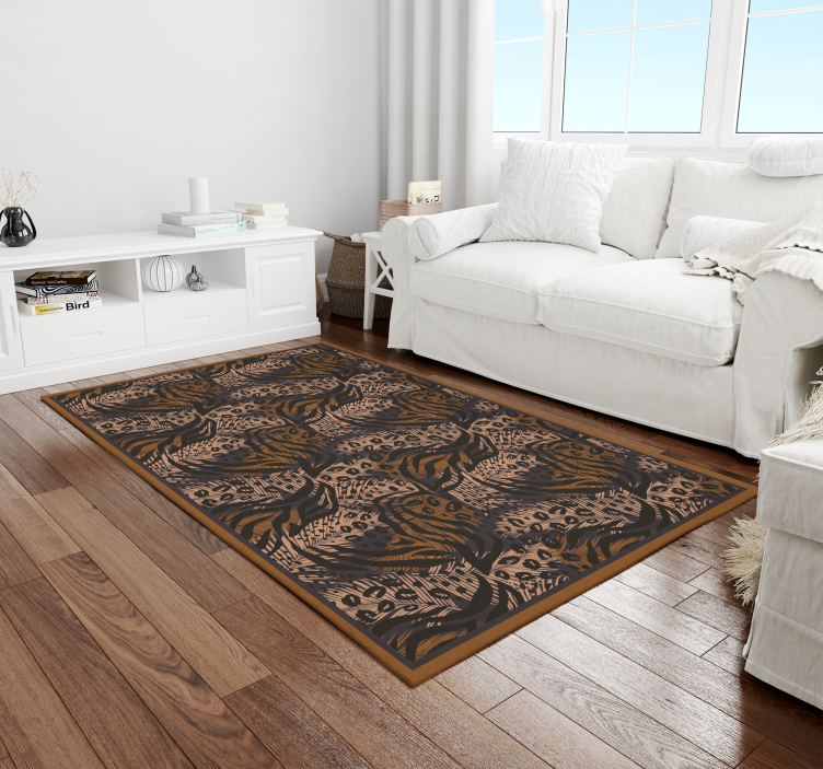 αφρικανικό στιλ, αφηρημένο πολύχρωμο μοντέρνο χαλί - TenStickers