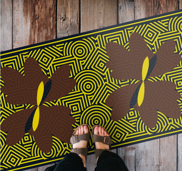 μοντέρνο χαλί σχεδιασμού καφέ αφρικανικού στυλ - TenStickers