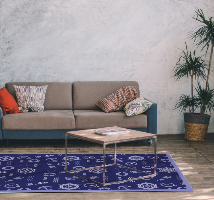 άγκυρες και σχοινιά μοντέρνο χαλί - TenStickers