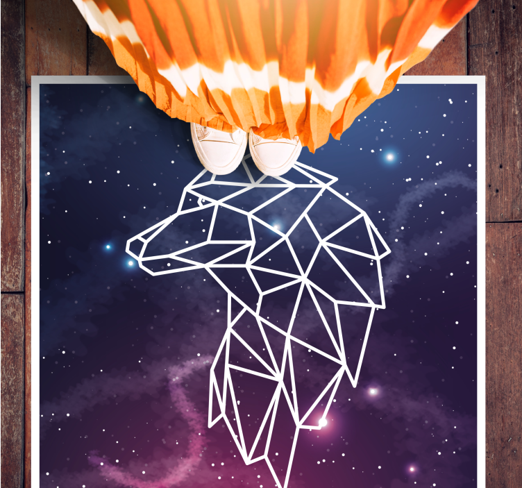 xαλί με εκτύπωση ζώου γεωμετρική σιλουέτα αρκούδας - TenStickers