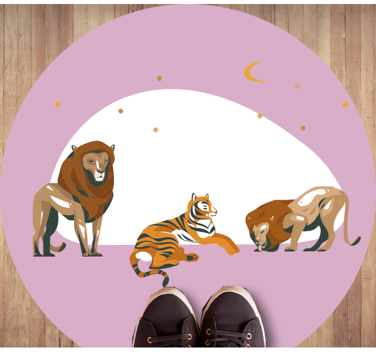 xαλί με εκτύπωση ζώου σαφάρι άγρια ζώα - TenStickers