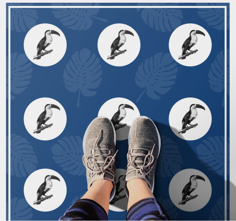 xαλί με εκτύπωση ζώου τροπικό μοτίβο τουκάν - TenStickers