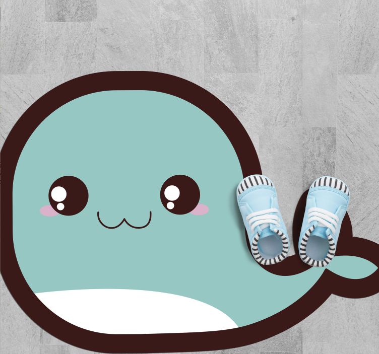 χαλί βινυλίου ζώων φάλαινας anime - TenStickers