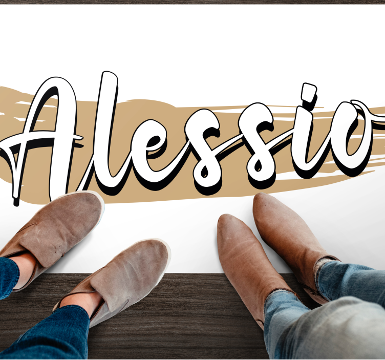 καλλιτεχνικό σχέδιο με όνομα και βαφή προσαρμοσμένο χαλί - TenStickers