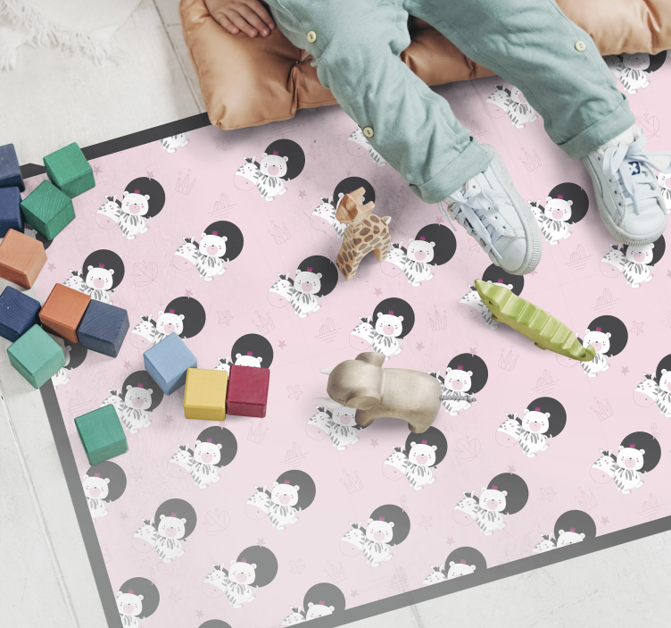 μωρό ζέβρα και κουβέρτα αρκούδας - TenStickers