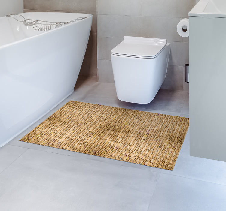 μπαμπού υφασμάτινο χαλί βινυλίου με εφέ ξύλου - TenStickers