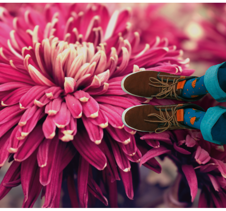 μεγάλα λουλούδια σχεδιάζουν λουλουδάτο χαλί - TenStickers