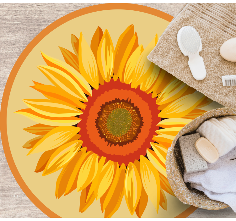 μεγάλο χαλί από πορτοκαλί ηλιέλαιο - TenStickers