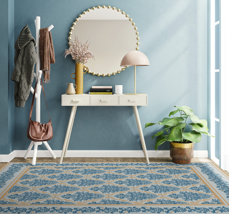 χαλί εισόδου κομψό λουλουδάτο μπαρόκ - TenStickers