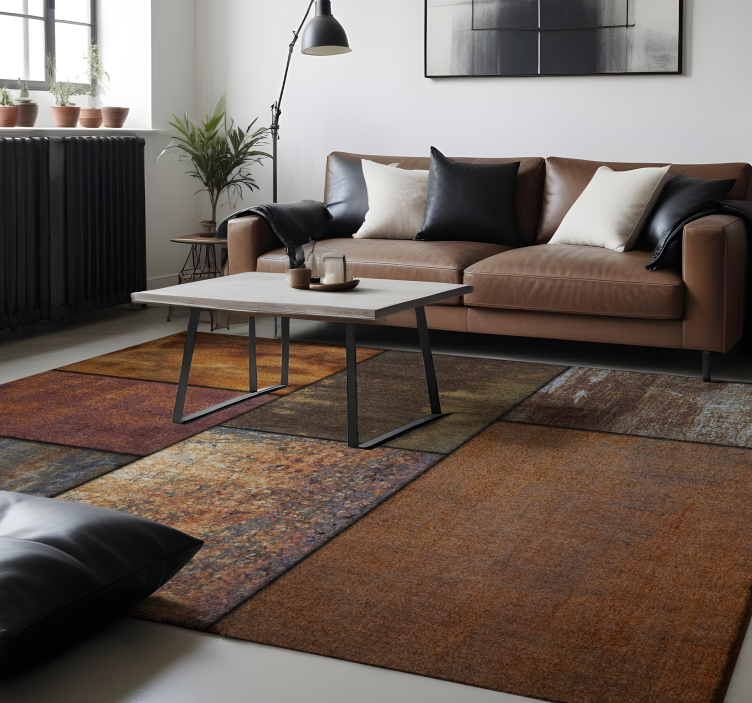 μπλοκ από βιομηχανικό σκυρόδεμα μοντέρνο χαλί - TenStickers