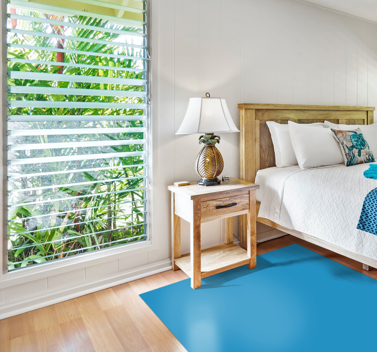 μπλε ορθογώνιο μοντέρνο χαλί - TenStickers