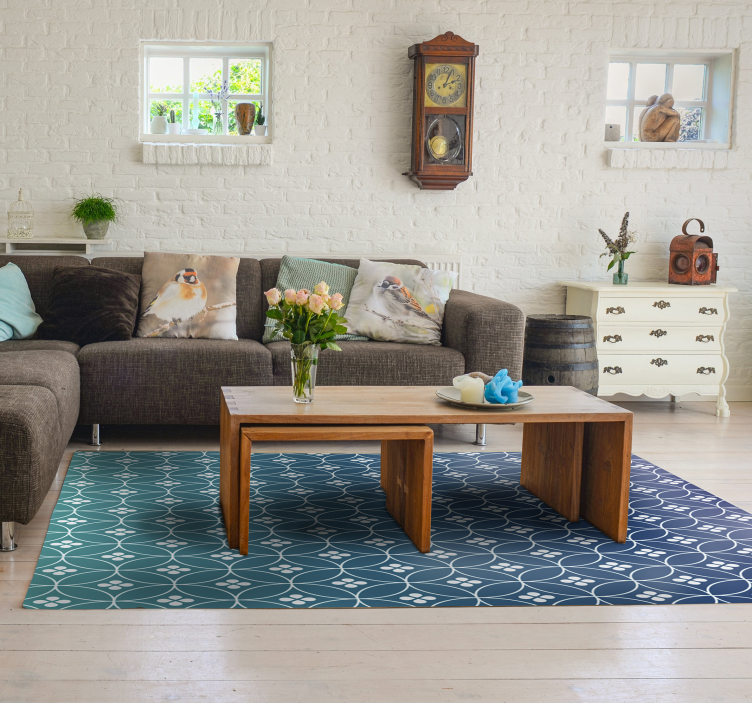 εκπληκτική μπλε γεωμετρική κουβέρτα βινυλίου - TenStickers