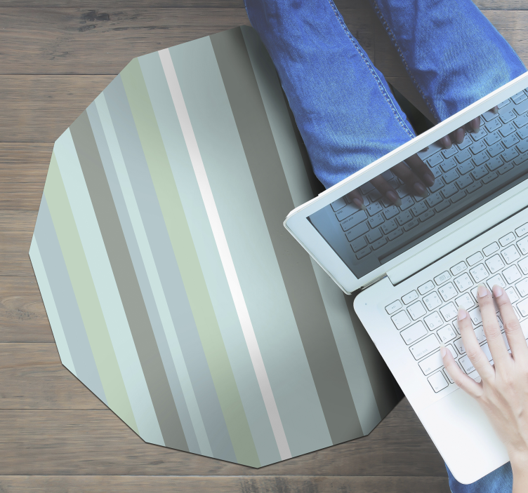 υπέροχο πολυγωνικό μπλε σκανδιναβικό χαλί βινυλίου - TenStickers