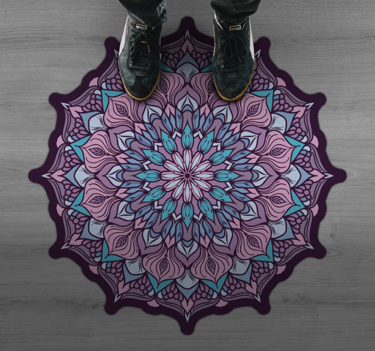 Boho mandala μοτίβο μάνταλα βινυλίου χαλί - TenStickers