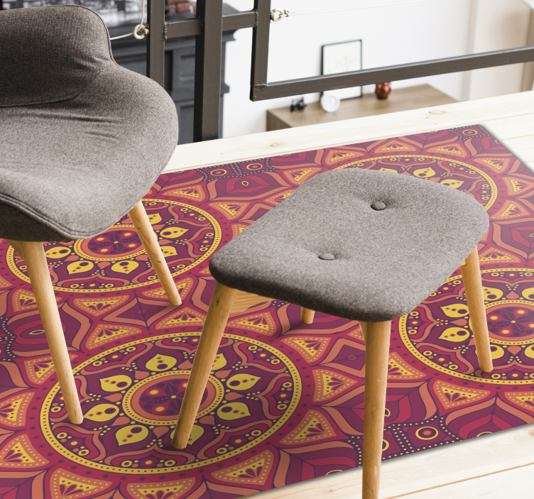 λαμπερό χαλί μάνταλα βινυλίου - TenStickers