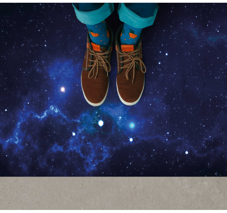 φωτεινά αστέρια με μπλε χώρο χαλί σαλόνι - TenStickers