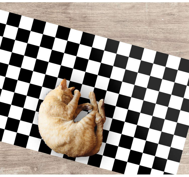 σκακιέρα γεωμετρικά χαλιά - TenStickers