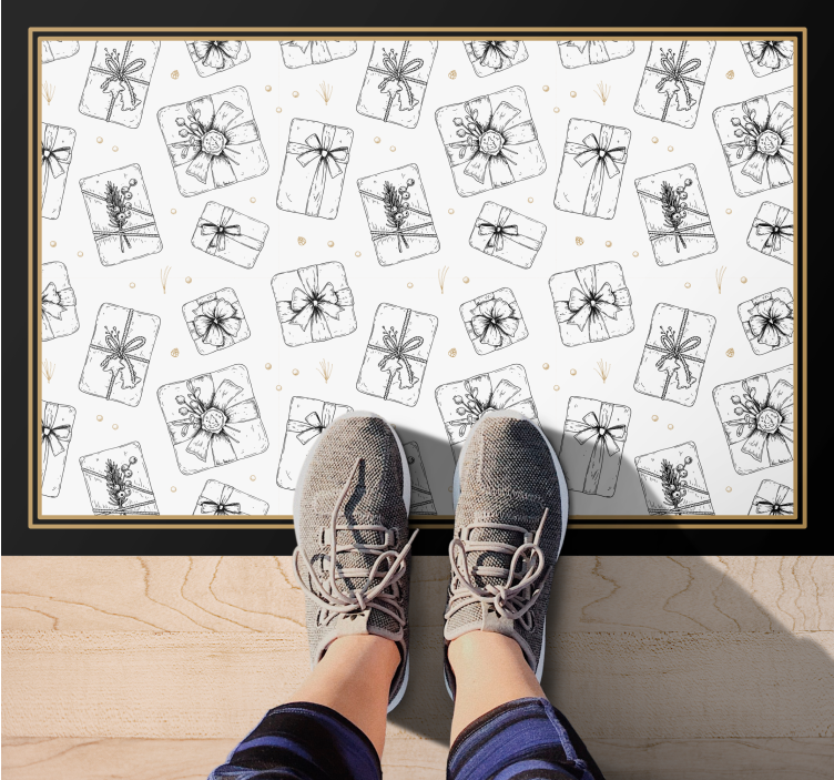 xριστουγεννιάτικο χαλί βινυλίου μοτίβο εορταστικό δώρο - TenStickers