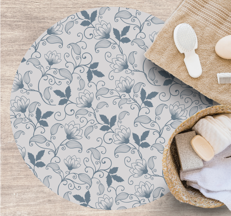 χαλακι μπανιου λουλουδάτη γαλήνη - TenStickers