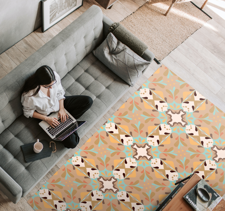 κλασικά πλακάκια χαλί βινυλίου - TenStickers