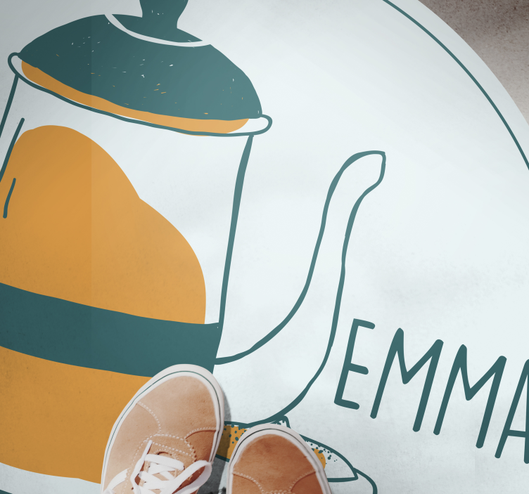 κείμενο καφέ και μοντέρνο χαλί - TenStickers