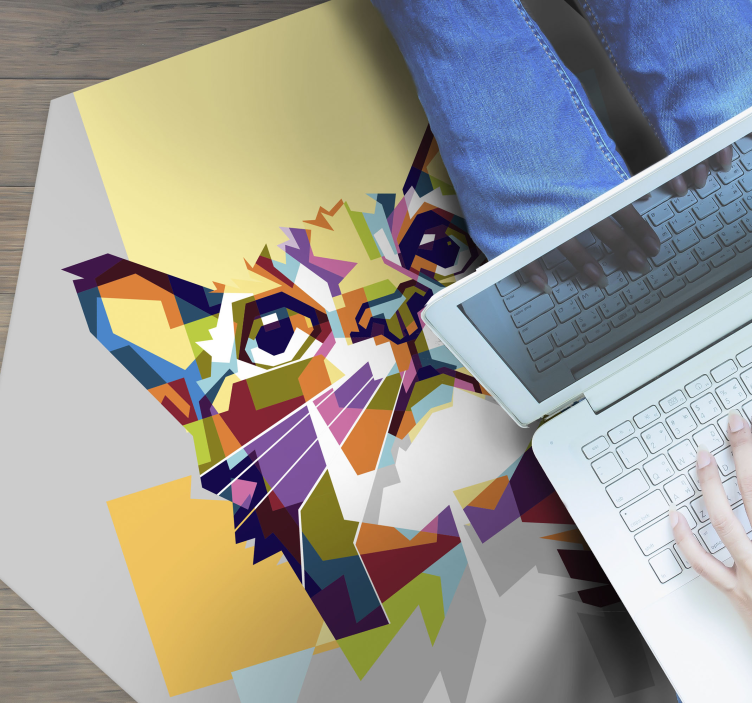 πολύχρωμο γάτα ελπίδα κουβέρτα ζώων - TenStickers