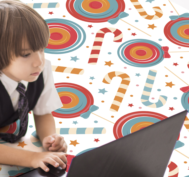 πολύχρωμα γλυκά παιδικό χαλί βινυλίου - TenStickers