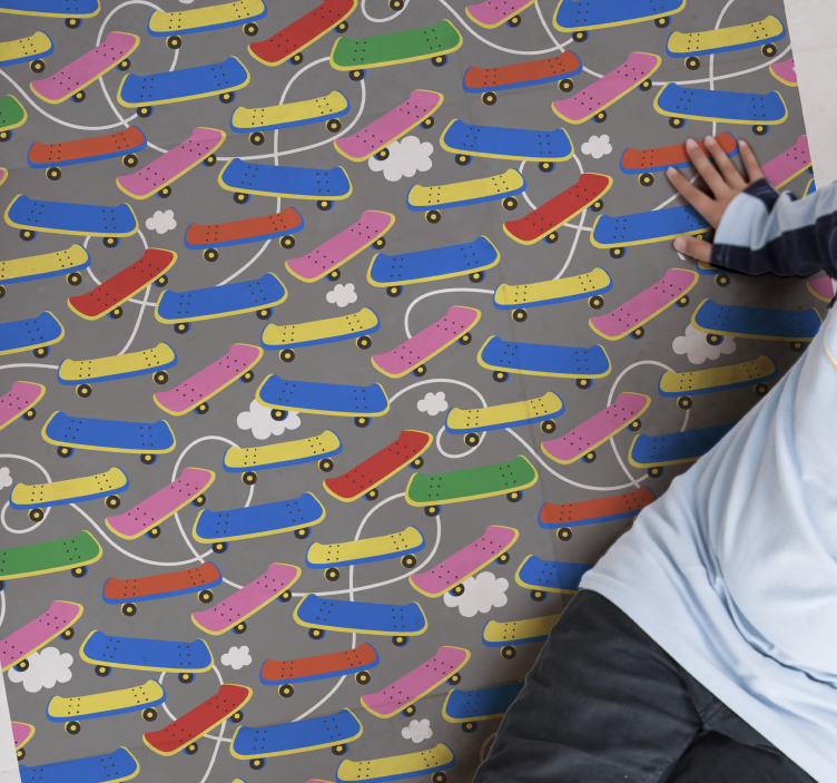 χρωματιστό skateboards έφηβο χαλί βινυλίου - TenStickers