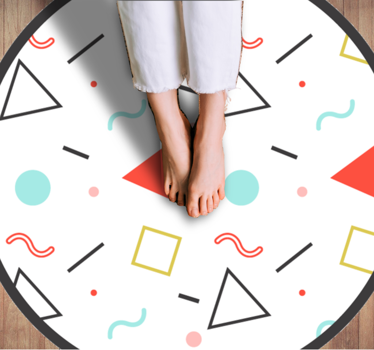 πολύχρωμα γεωμετρικά μοτίβα γεωμετρικά χαλιά - TenStickers