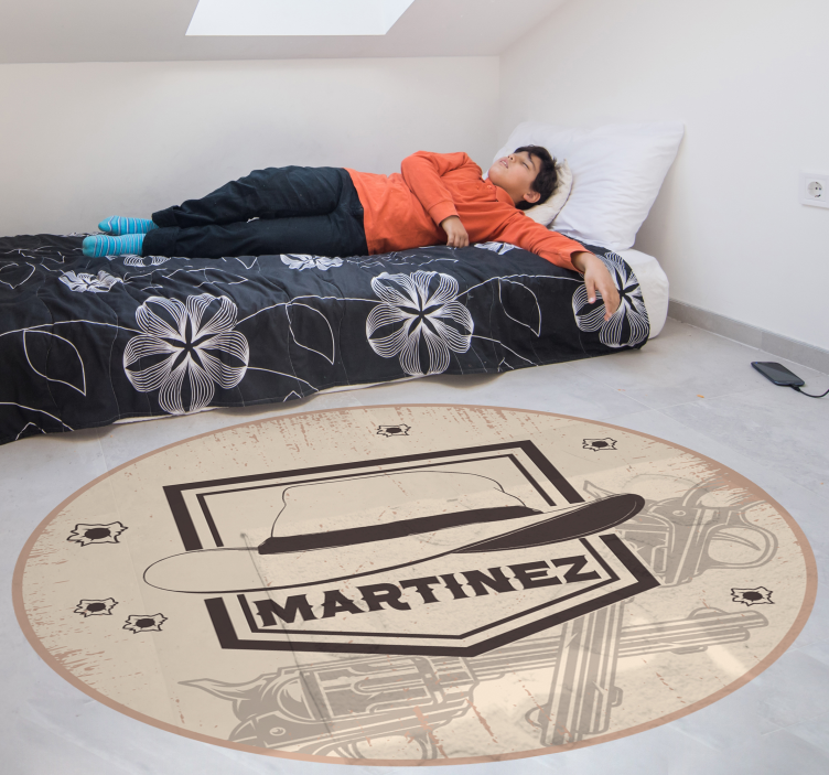 καπέλο με όνομα κουβέρτα βινυλίου με όνομα - TenStickers