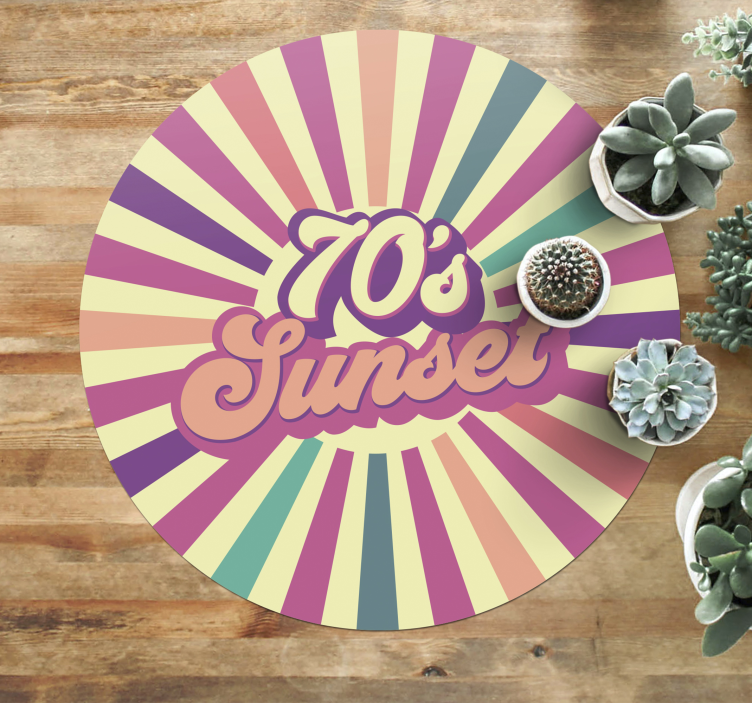 xαλιά βινυλίου με φράσεις Ηλιοβασίλεμα της δεκαετίας του '70 - TenStickers