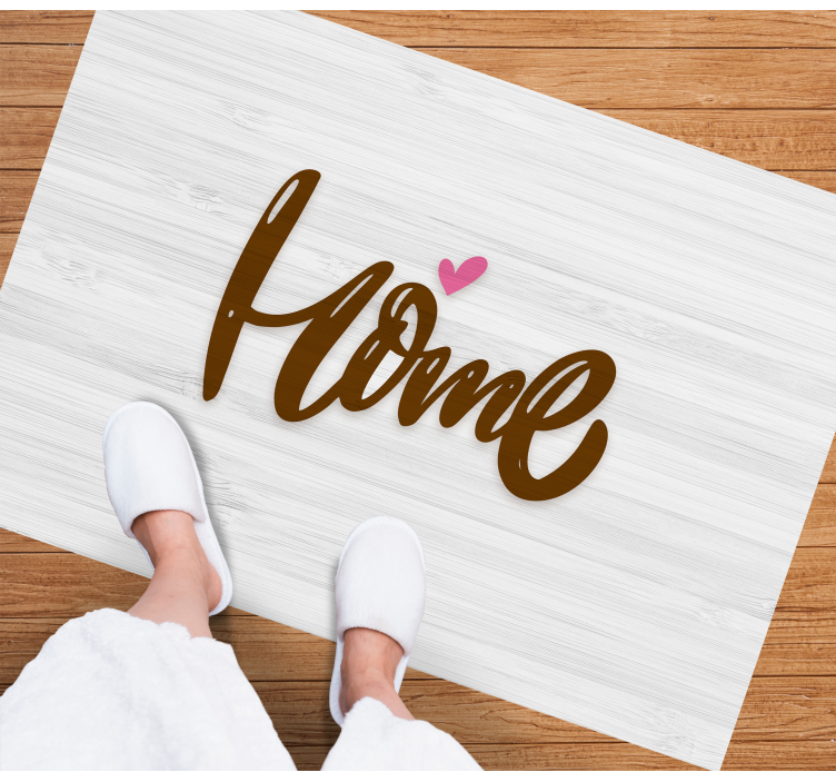 χαλί εισόδου ξύλινο σπίτι με σκελετό - TenStickers