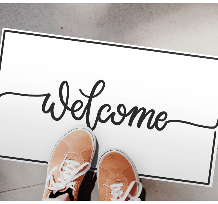 χαλί εισόδου κομψό καλωσόρισμα - TenStickers